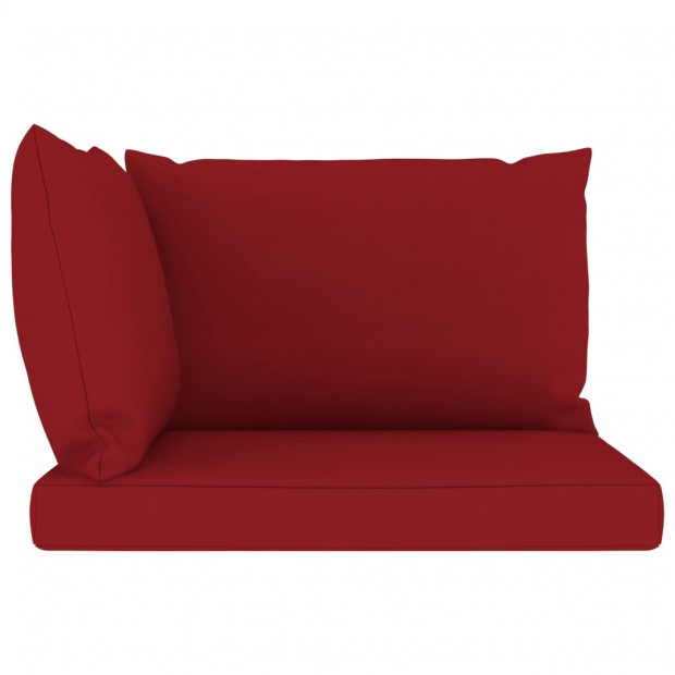 Pallet Sofa Cushions 3 Pcs Wine Red Fabric Image 3