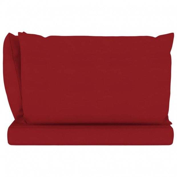 Pallet Sofa Cushions 3 Pcs Wine Red Fabric Image 4
