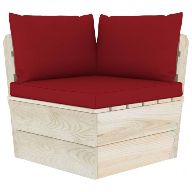 Pallet Sofa Cushions 3 Pcs Wine Red Fabric Image 2