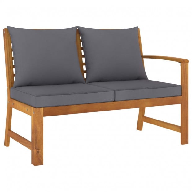 4 Piece Garden Lounge Set With Cushion Solid Acacia Wood Grey Image 3