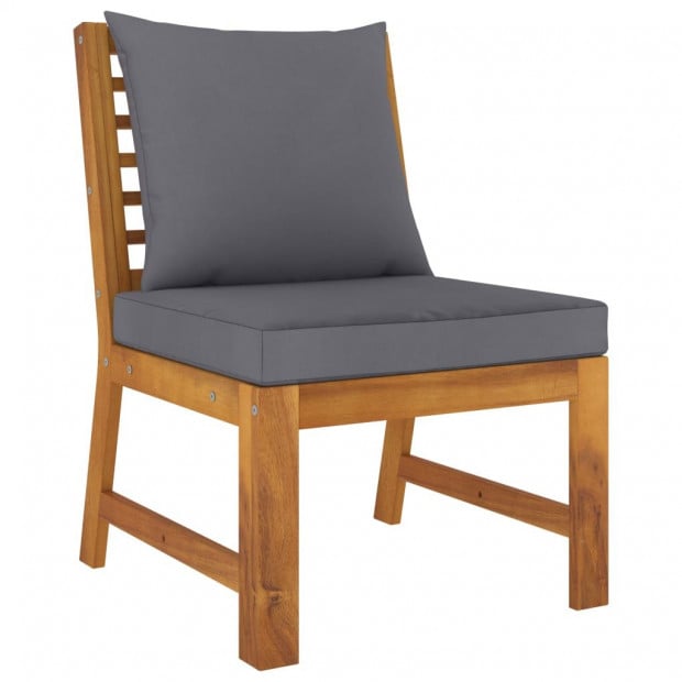 4 Piece Garden Lounge Set With Cushion Solid Acacia Wood Grey Image 5