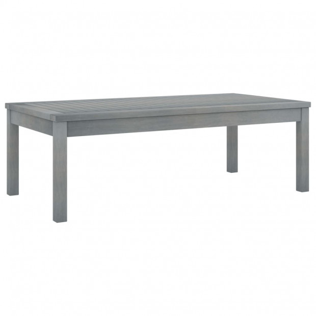 3 Piece Garden Lounge Set With Cushion Solid Acacia Wood Grey Image 5