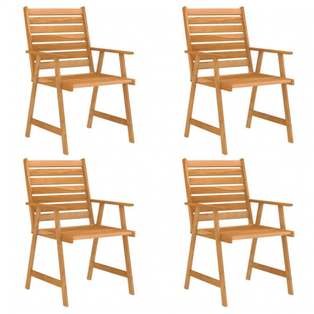 5 Piece Garden Dining Set Solid Acacia Wood Image 3