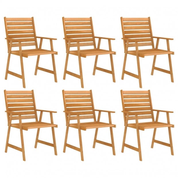 7 Piece Garden Dining Set Solid Acacia Wood Image 3