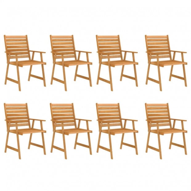 9 Piece Garden Dining Set Solid Acacia Wood Image 3