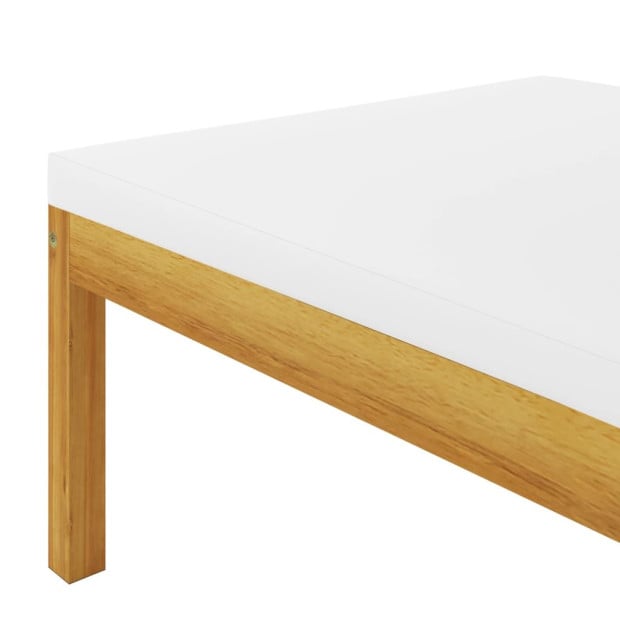 3-seater Garden Sofa with Cream Cushion Solid Acacia Wood Image 8