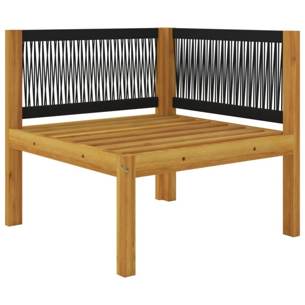 8 Piece Garden Lounge Set With Cushions Cream Solid Acacia Wood Image 10