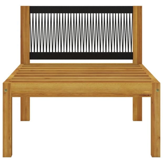 6pc Solid Acacia Wood Garden Lounge Set With Cushions Cream Image 9