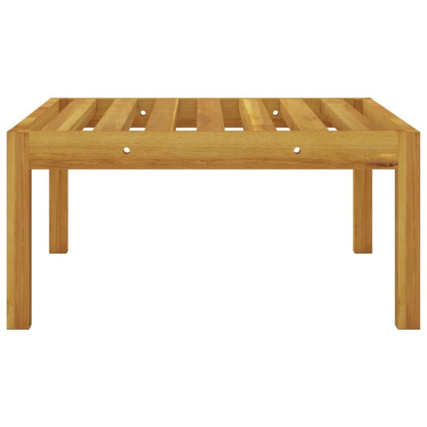 4 Piece Garden Lounge Set With Cushions Cream Solid Acacia Wood Image 10