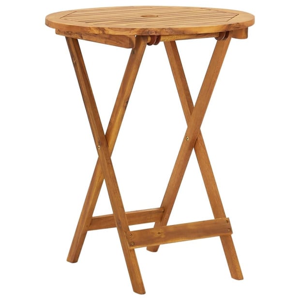 3 Piece Folding Garden Dining Set Solid Acacia Wood Image 3