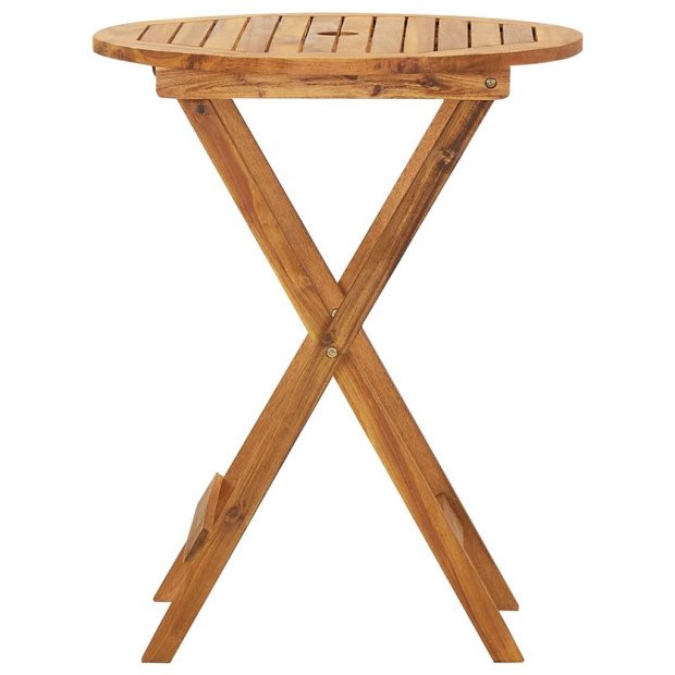 3 Piece Folding Garden Dining Set Solid Acacia Wood Image 4