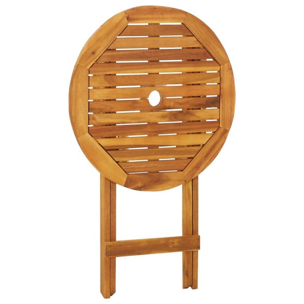 3 Piece Folding Garden Dining Set Solid Acacia Wood Image 5