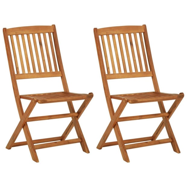 3 Piece Folding Garden Dining Set Solid Acacia Wood Image 8