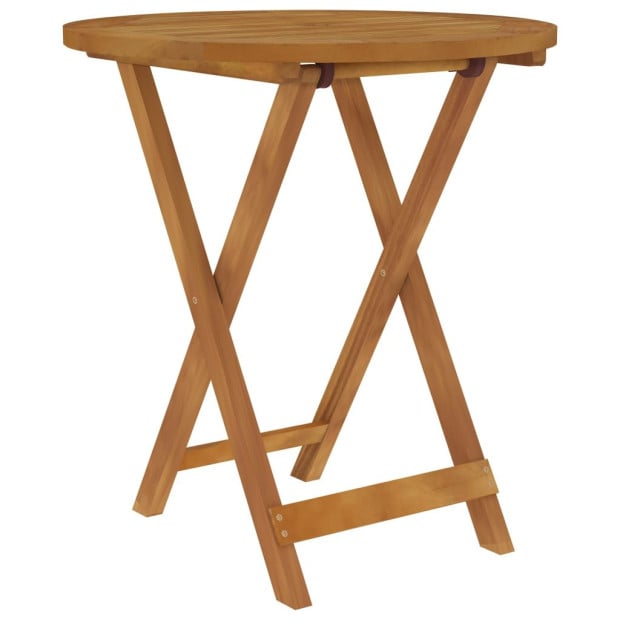 3 Piece Solid Acacia Wood Folding Garden Dining Set Image 2