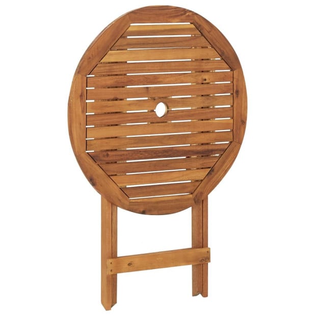 3 Piece Solid Acacia Wood Folding Garden Dining Set Image 4