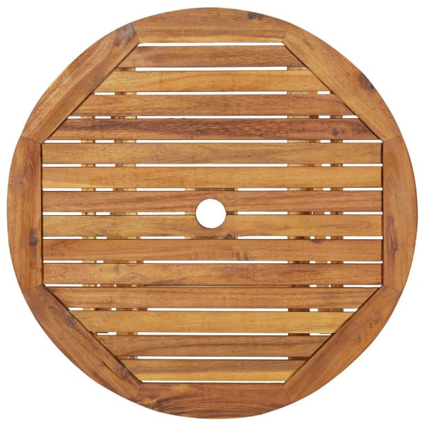3 Piece Solid Acacia Wood Folding Garden Dining Set Image 5