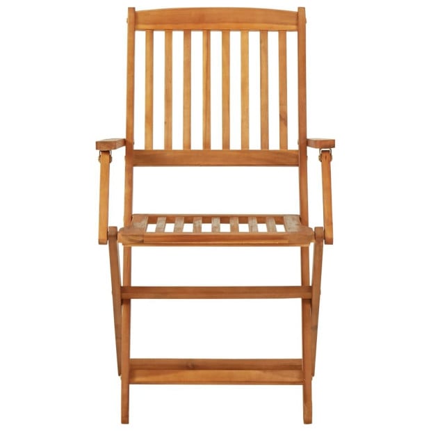5 Piece Solid Acacia Wood Folding Garden Dining Set Image 10