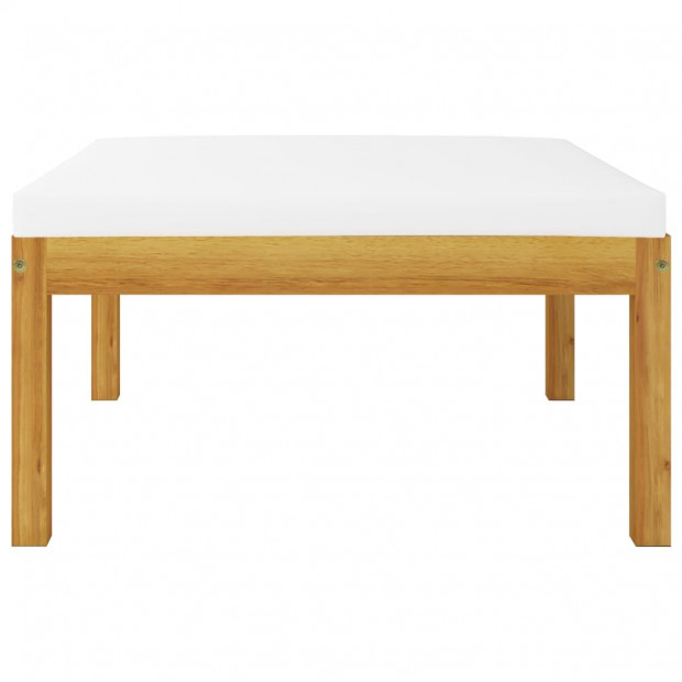 Garden Footstool With Cushion Solid Acacia Wood Image 3