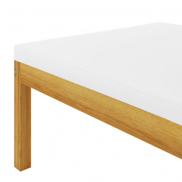 Garden Footstool With Cushion Solid Acacia Wood Image 4