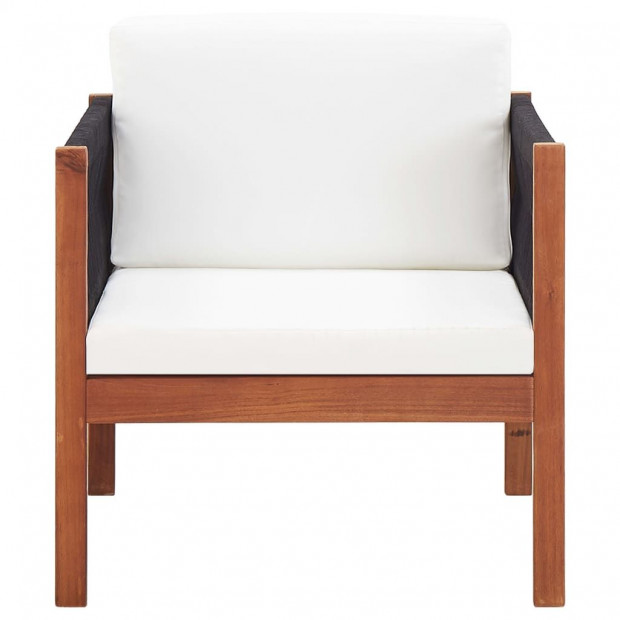 Garden Chair With Cushion Solid Acacia Wood Image 2