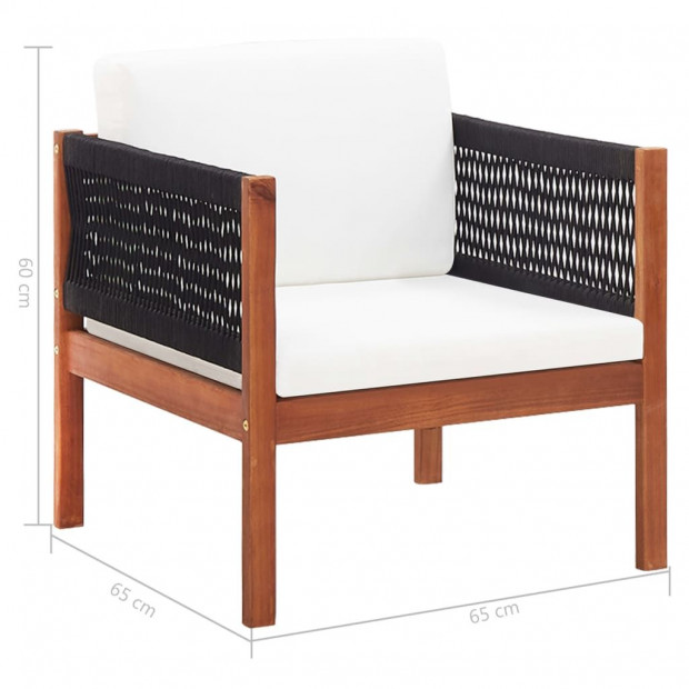 Garden Chair With Cushion Solid Acacia Wood Image 7