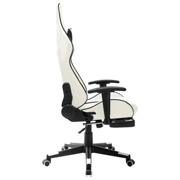 Gaming Chair White And Black Artificial Leather Image 3