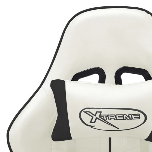 Gaming Chair White And Black Artificial Leather Image 9