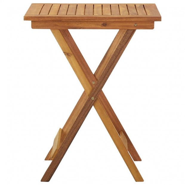 Folding Garden Table 60x60x75 Cm Solid Acacia Wood Image 3