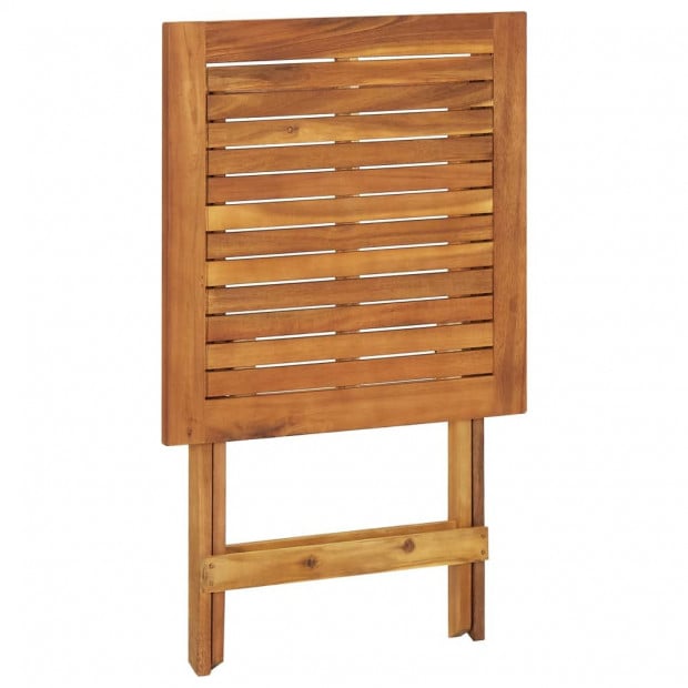 Folding Garden Table 60x60x75 Cm Solid Acacia Wood Image 4