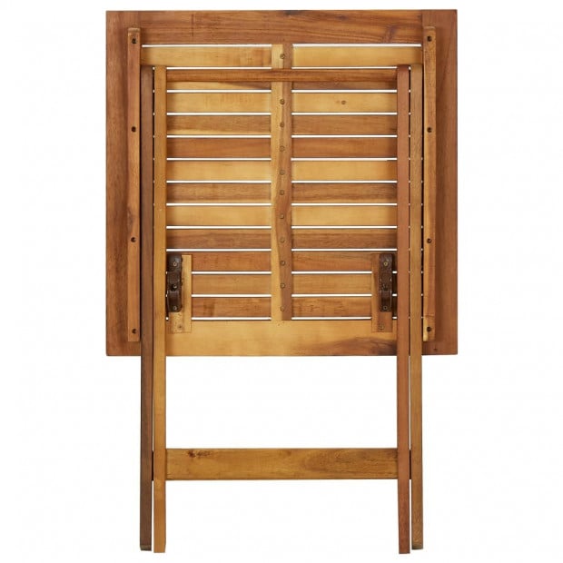 Folding Garden Table 60x60x75 Cm Solid Acacia Wood Image 5