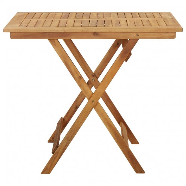 Folding Garden Table 90x90x75 Cm Solid Acacia Wood Image 3