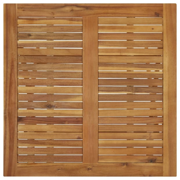 Folding Garden Table 90x90x75 Cm Solid Acacia Wood Image 6