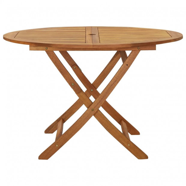Folding Garden Table 120 Cm Solid Acacia Wood Image 3