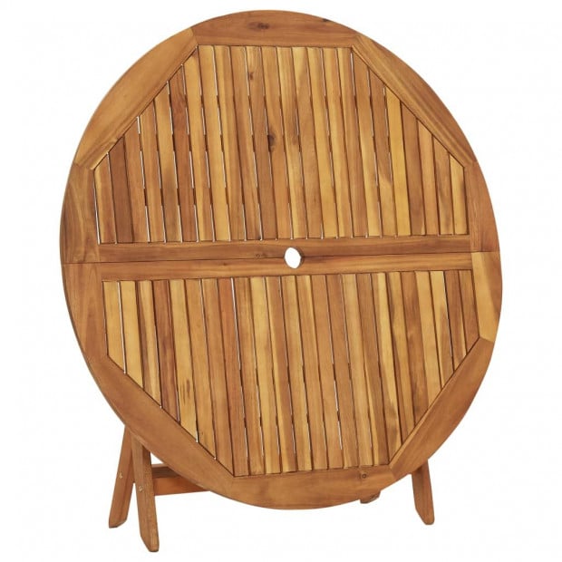 Folding Garden Table 120 Cm Solid Acacia Wood Image 4