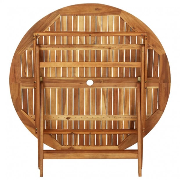 Folding Garden Table 120 Cm Solid Acacia Wood Image 5