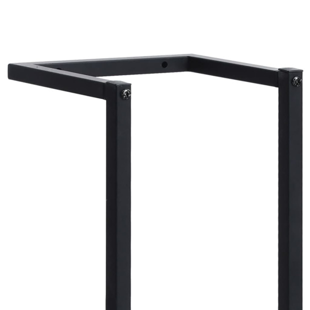 Towel Rack Black 25x20x95cm Iron Image 6