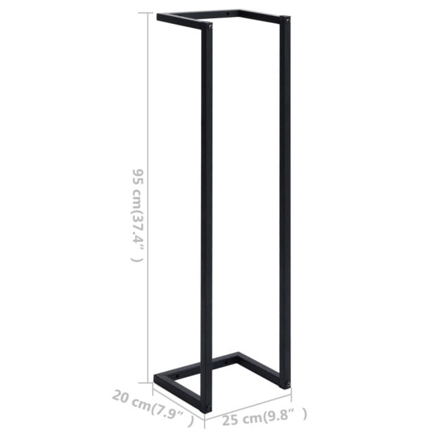 Towel Rack Black 25x20x95cm Iron Image 7