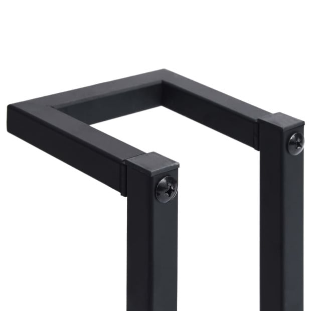 Towel Rack Black 12.5x12.5x 60cm Iron Image 6