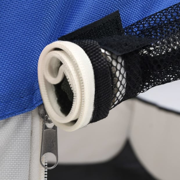 Foldable Dog Playpen With Carrying Bag Blue 145x145x61 Cm Image 3