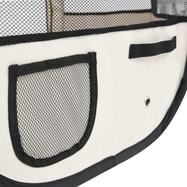 Foldable Dog Playpen With Carrying Bag Blue 145x145x61 Cm Image 11