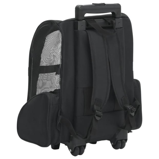 Foldable Multipurpose Pet Trolley Black Image 3