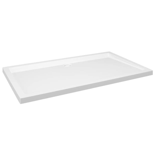 Rectangular Abs Shower Base Tray White 70x120 Cm Image 2