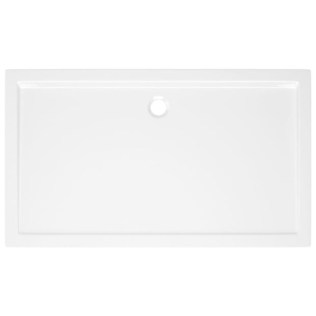 Rectangular Abs Shower Base Tray White 70x120 Cm Image 5