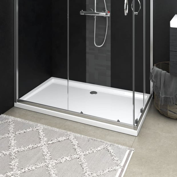 Rectangular Abs Shower Base Tray White 70x120 Cm
