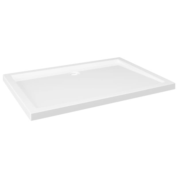 Rectangular ABS Shower Base Tray White 70x100cm Image 2