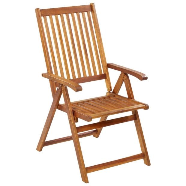5 Piece Solid Acacia Wood Garden Dining Set Image 7