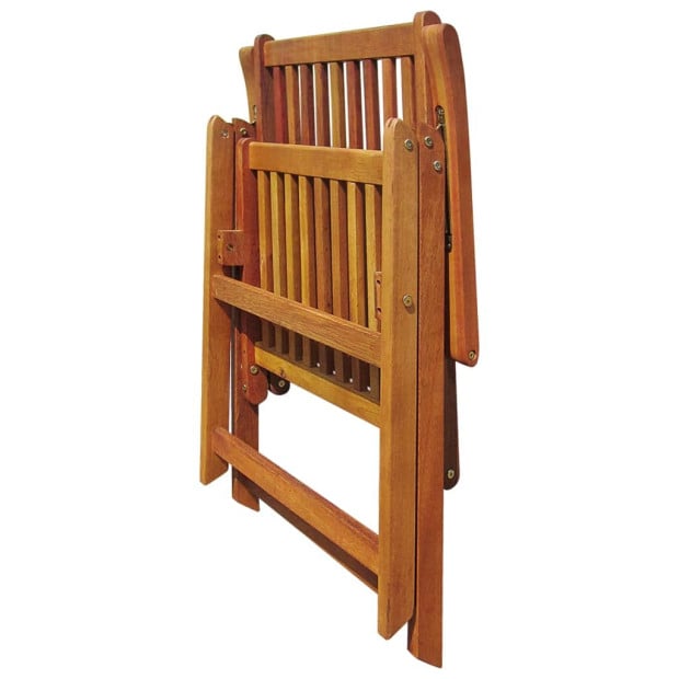 5 Piece Solid Acacia Wood Garden Dining Set Image 10