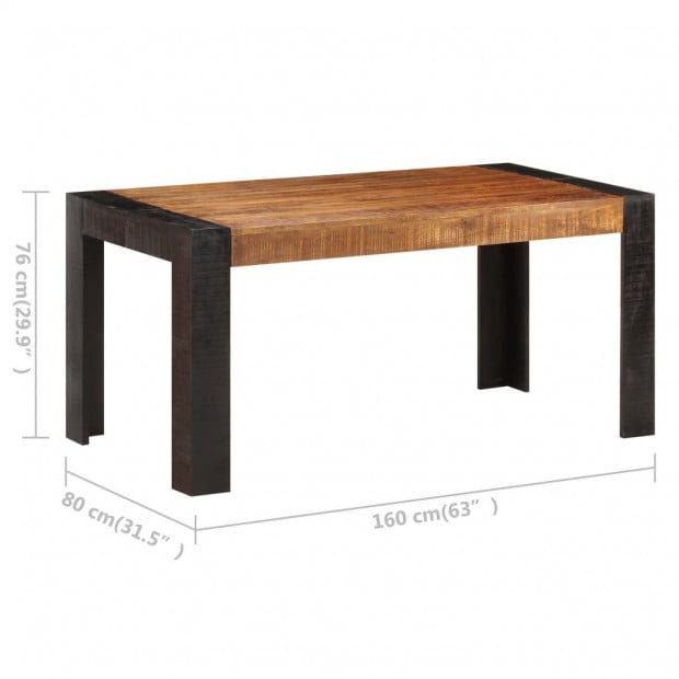 Dining Table 160x80x76 Cm Solid Mango Wood Image 6