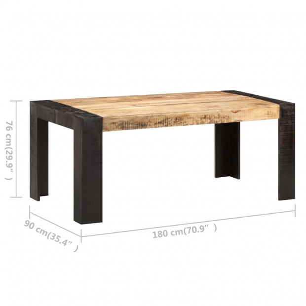 Dining Table 180x90x76 Cm Solid Mango Wood Image 6