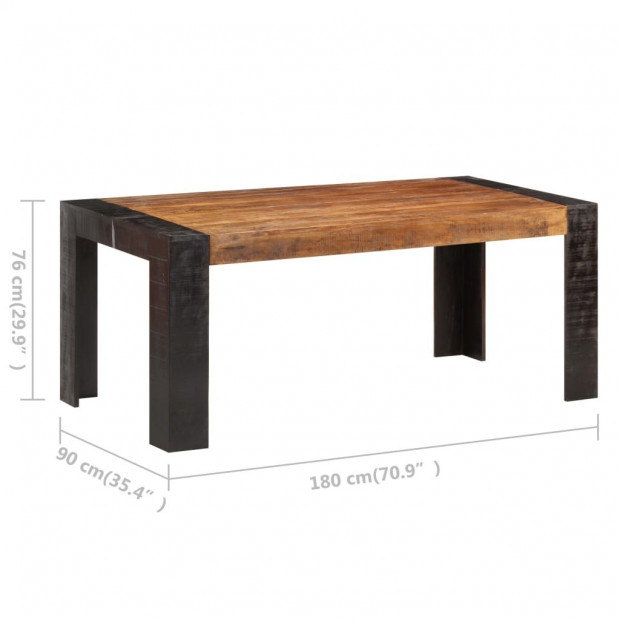 Dining Table 180x90x76 Cm Solid Mango Wood Image 6